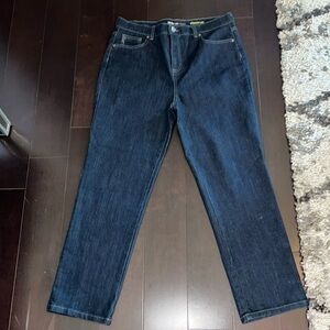 Style and Co Jeans Womens Size 14 PS Straight Leg Blue "Fortress" Color Denim